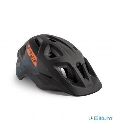 CASCO MET ELDAR NEGRO NARANJA - Imagen 1